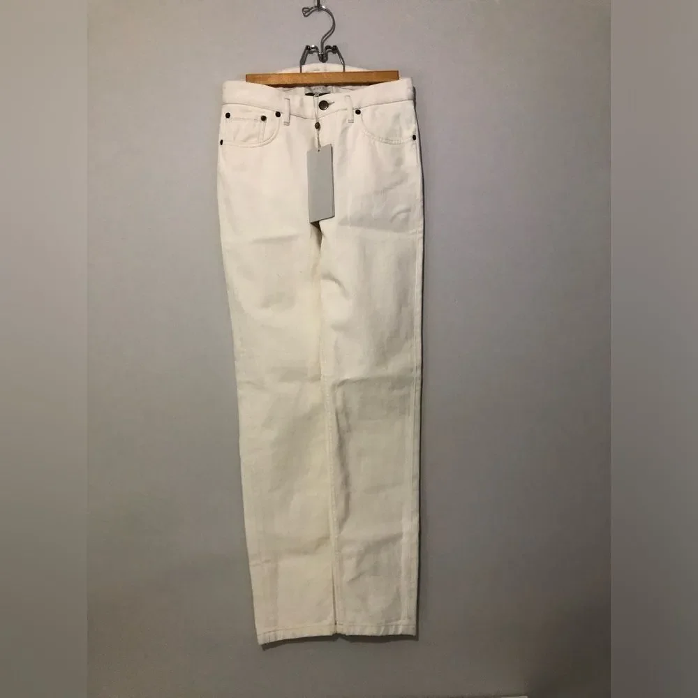 NWT Arje The Bambi Denim Pants In Antique Ivory